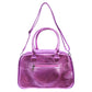 Amethyst Bowler Bag by RainbowsAndFairies.com (Purple Glitter - Sparkle - Lilac - Kitsch - Bowler Style - Bowling Bag - Handbag - Vintage Inspired - Rockabilly) - SKU: BG_BOWLR_AMTHS_ORG - Pic 03