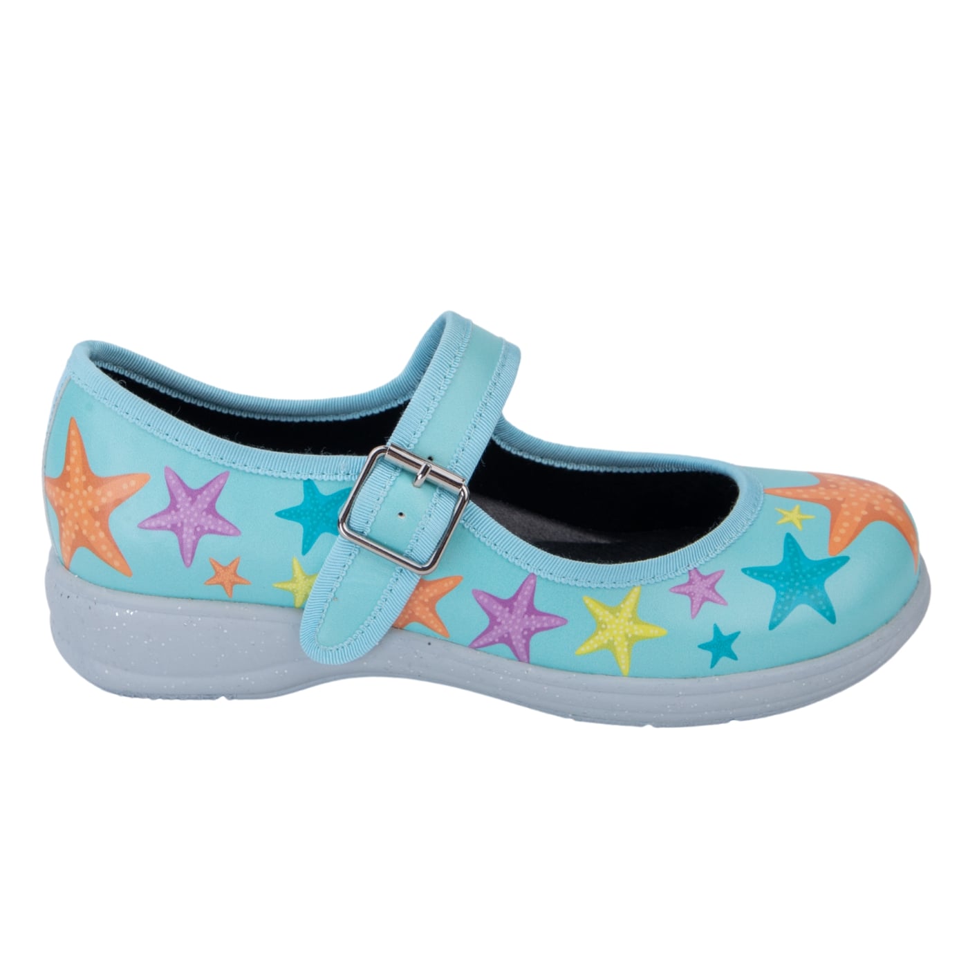 Oceania Mary Janes by RainbowsAndFairies.com.au (Seahorse - Starfish - Mismatched Shoes - Glitter Shoes  - Under The Sea) - SKU: FW_MARYJ_OCEAN_ORG - Pic-04