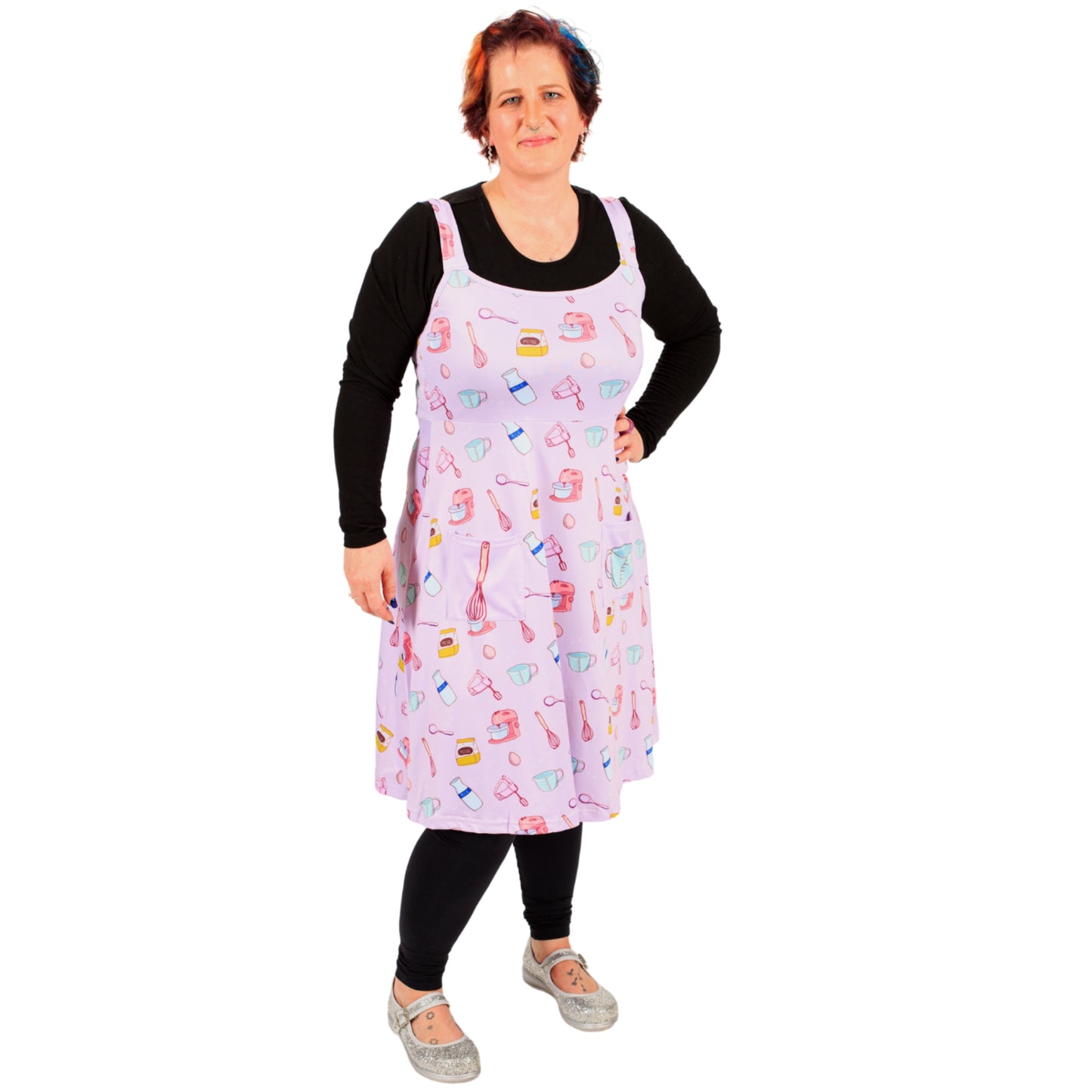 Bakery Pinafore by RainbowsAndFairies.com.au (Cooking - Whisk - Mixer - Dress With Pockets - Pinny - Kitsch - Rockabilly - Vintage Inspired) - SKU: CL_PFORE_BAKER_ORG - Pic-03