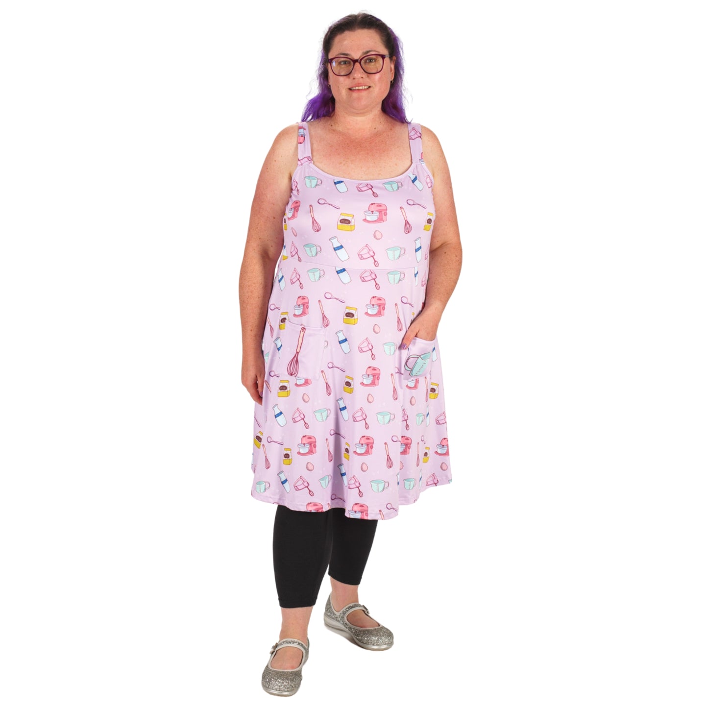 Bakery Pinafore by RainbowsAndFairies.com.au (Cooking - Whisk - Mixer - Dress With Pockets - Pinny - Kitsch - Rockabilly - Vintage Inspired) - SKU: CL_PFORE_BAKER_ORG - Pic-05