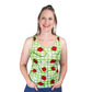 Berry Picnic Singlet Top by RainbowsAndFairies.com.au (Strawberry Shortcake - Green Gingham - Tank Top - Vintage Inspired - Kitsch - Red) - SKU: CL_SGLET_BPCNC_ORG - Pic-04