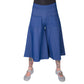 Blue Denim Culottes by RainbowsAndFairies.com.au (Denim Jeans - 3 Quarter Pants - Wide Leg Pants - Rockabilly - Kitsch - Vintage Inspired) - SKU: CL_CULTS_DENIM_BLU - Pic-01
