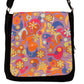 Flower Power Messenger Bag by RainbowsAndFairies.com.au (Floral - Psychedelic - Woodstock - Satchel Bag - Interchangeable Cover - Handbag) - SKU: BG_SATCH_FLOPO_ORG - Pic-02