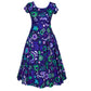 Groovy Enchantment Tea Dress by RainbowsAndFairies.com.au (Psychedelic - Woodstock - Green & Purple - Kitsch - Dress With Pockets - Vintage Inspired) - SKU: CL_TEADR_GROOV_ENT - Pic-01