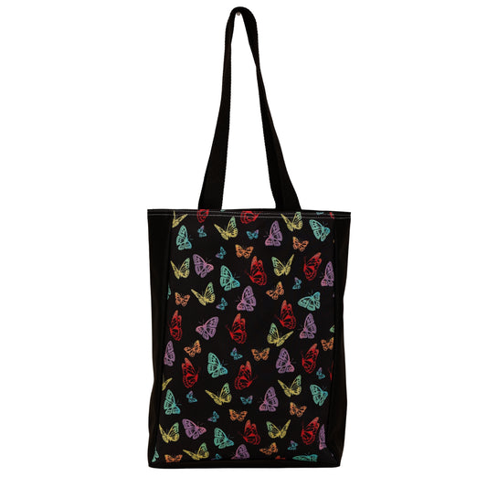 Kaleidoscope Tote Bag by RainbowsAndFairies.com (Monarch Butterfly - Handbag - Shoulder Bag - Carry All - Vintage Inspired - Kitsch) - SKU: BG_TOTES_KSCOP_ORG - Pic 01