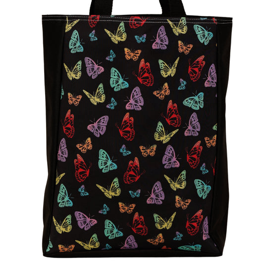 Kaleidoscope Tote Bag by RainbowsAndFairies.com (Monarch Butterfly - Handbag - Shoulder Bag - Carry All - Vintage Inspired - Kitsch) - SKU: BG_TOTES_KSCOP_ORG - Pic 02
