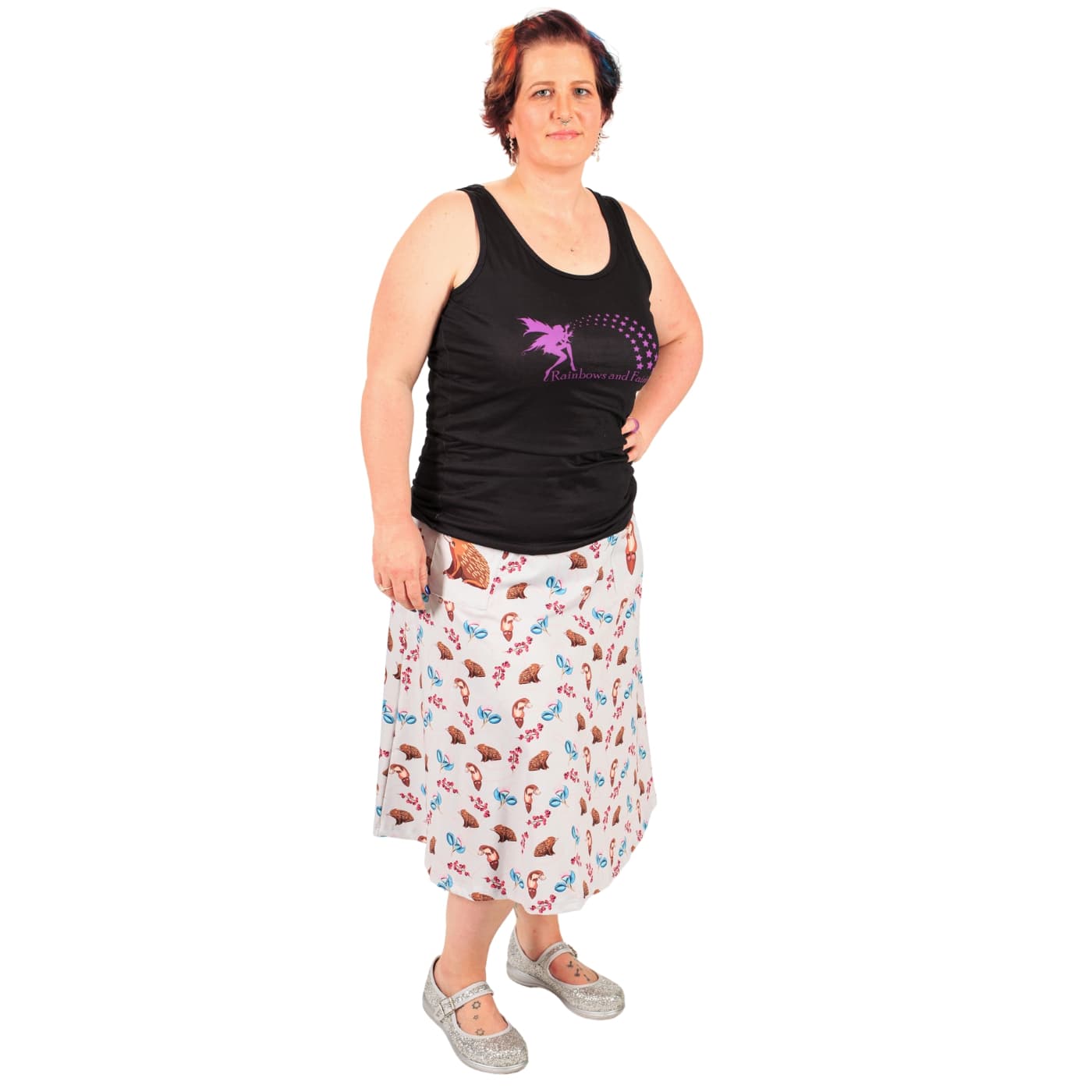Puggle Original Skirt by RainbowsAndFairies.com.au (Platypus - Echidna - Australian - Skirt With Pockets - Kitsch) - SKU: CL_OSKRT_PUGGL_ORG - Pic-02