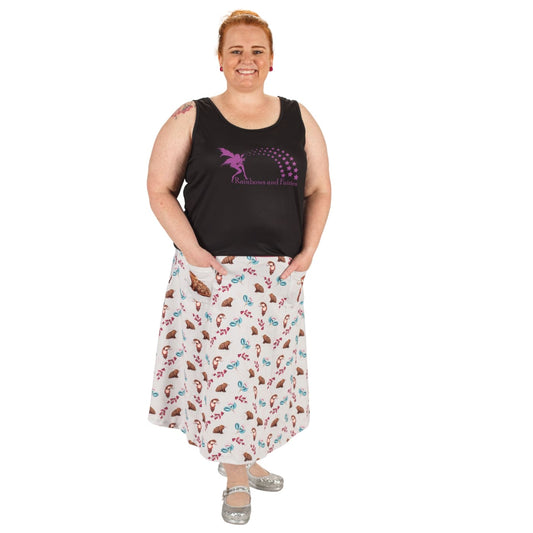 Puggle Original Skirt by RainbowsAndFairies.com.au (Platypus - Echidna - Australian - Skirt With Pockets - Kitsch) - SKU: CL_OSKRT_PUGGL_ORG - Pic-03