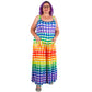 Rainbow Gingham Jumpsuit by RainbowsAndFairies.com.au (Check - Pride - Overalls - Wide Leg Pants - Kitsch - Rockabilly) - SKU: CL_JUMPS_GINGH_RBW - Pic-05