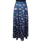 Serene Maxi Skirt by RainbowsAndFairies.com.au (Lotus Flower - Meditation - Yoga - Floral - Skirt With Pockets - Boho - Mod Retro - Vintage Inspired) - SKU: CL_MAXIS_SEREN_ORG - Pic-01