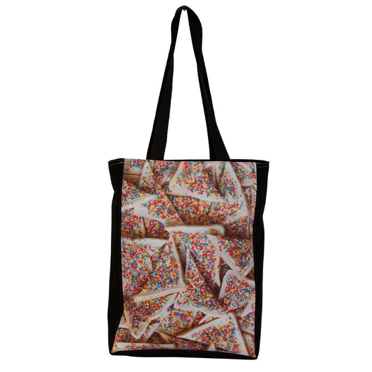 Sprinkles Tote Bag by RainbowsAndFairies.com (Fairy Bread - 100s & 1000s - Party Food - Handbag - Shoulder Bag - Carry All - Vintage Inspired - Kitsch) - SKU: BG_TOTES_SPRNK_ORG - Pic 01
