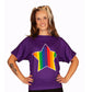 Starburst Batwing Top by RainbowsAndFairies.com.au (Rainbow Star - Purple - Rainbow Brite - Retro Knit Top - Mod - Vintage Inspired - Kitsch) - SKU: CL_BATOP_STARB_ORG - Pic-05
