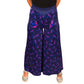 Swoop Wide Leg Pants by RainbowsAndFairies.com.au (Swallows - Bird - Purple - Blue - Vintage Inspired - Flares - Pants With Pockets - Animal Print) - SKU: CL_WIDEL_SWOOP_ORG - Pic-01