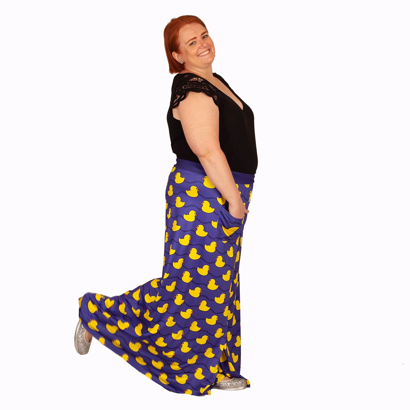 Yellow Ducky Wide Leg Pants by RainbowsAndFairies.com.au (Rubber Duck - Sesame St - Pants With Pockets - Pallzao Pants - Flares - Bell Bottoms) - SKU: CL_WIDEL_DUCKY_YEL - Pic-07