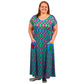 Apples Galore Maxi Dress by RainbowsAndFairies.com.au (Red Apple - Fruit - Retro - Long Dress  - Dress With Pockets - Boho - Kitsch) - SKU: CL_MAXID_APPGA_ORG - Pic-01