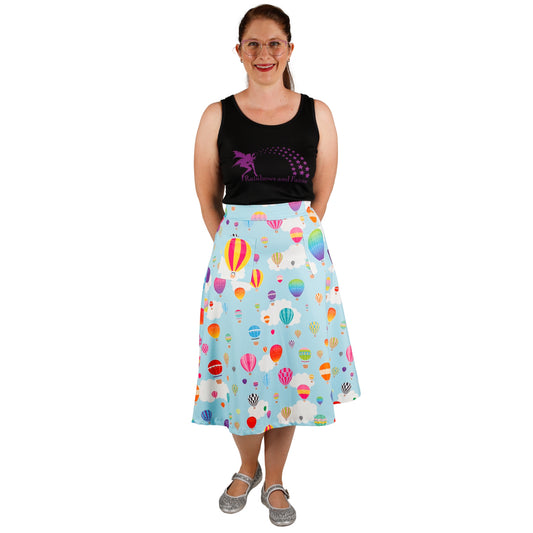 Whimsy Original Skirt by RainbowsAndFairies.com.au (Balloons - Hot Air Balloon - Skirt With Pockets - Kitsch) - SKU: CL_OSKRT_WHIMS_ORG - Pic-01