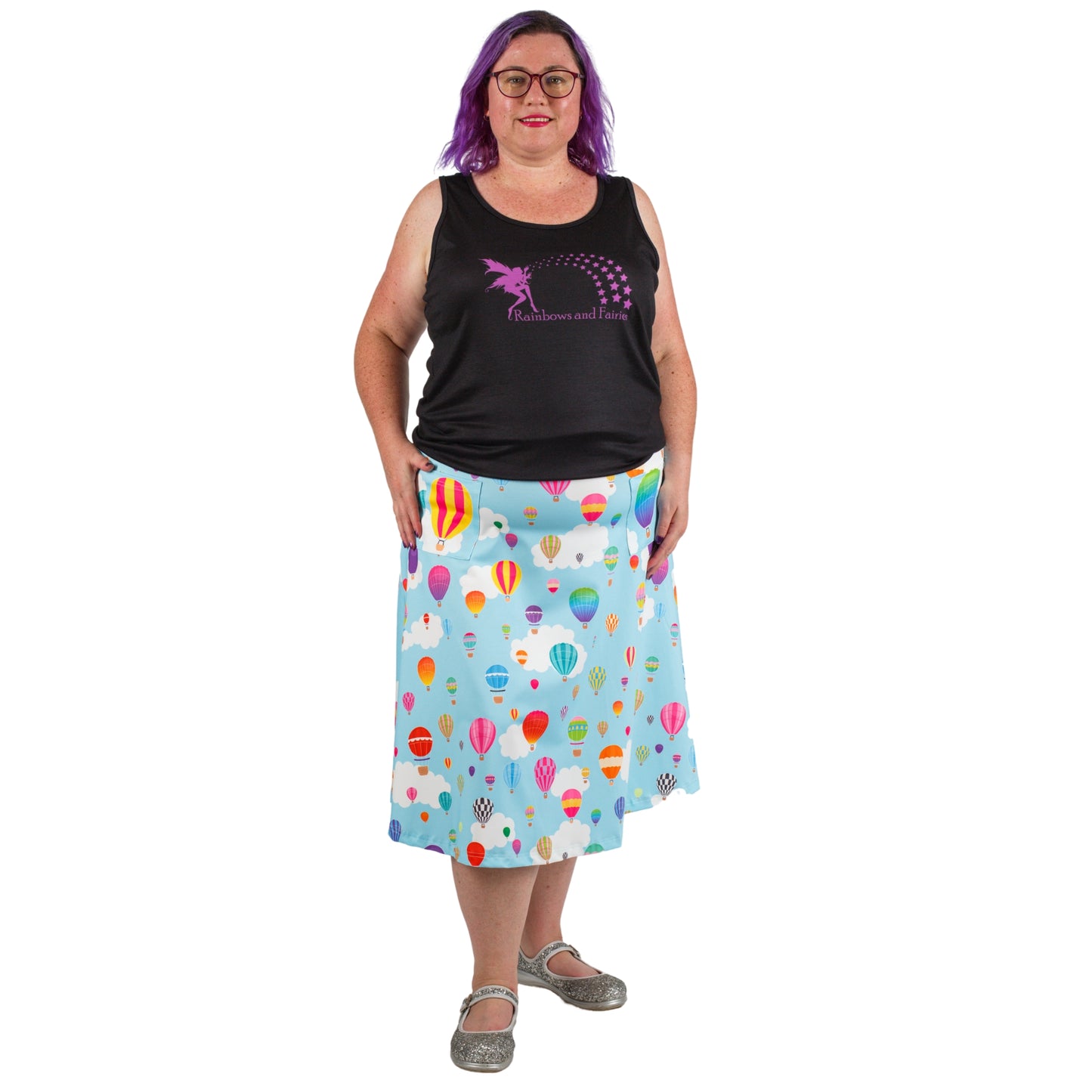 Whimsy Original Skirt by RainbowsAndFairies.com.au (Balloons - Hot Air Balloon - Skirt With Pockets - Kitsch) - SKU: CL_OSKRT_WHIMS_ORG - Pic-03