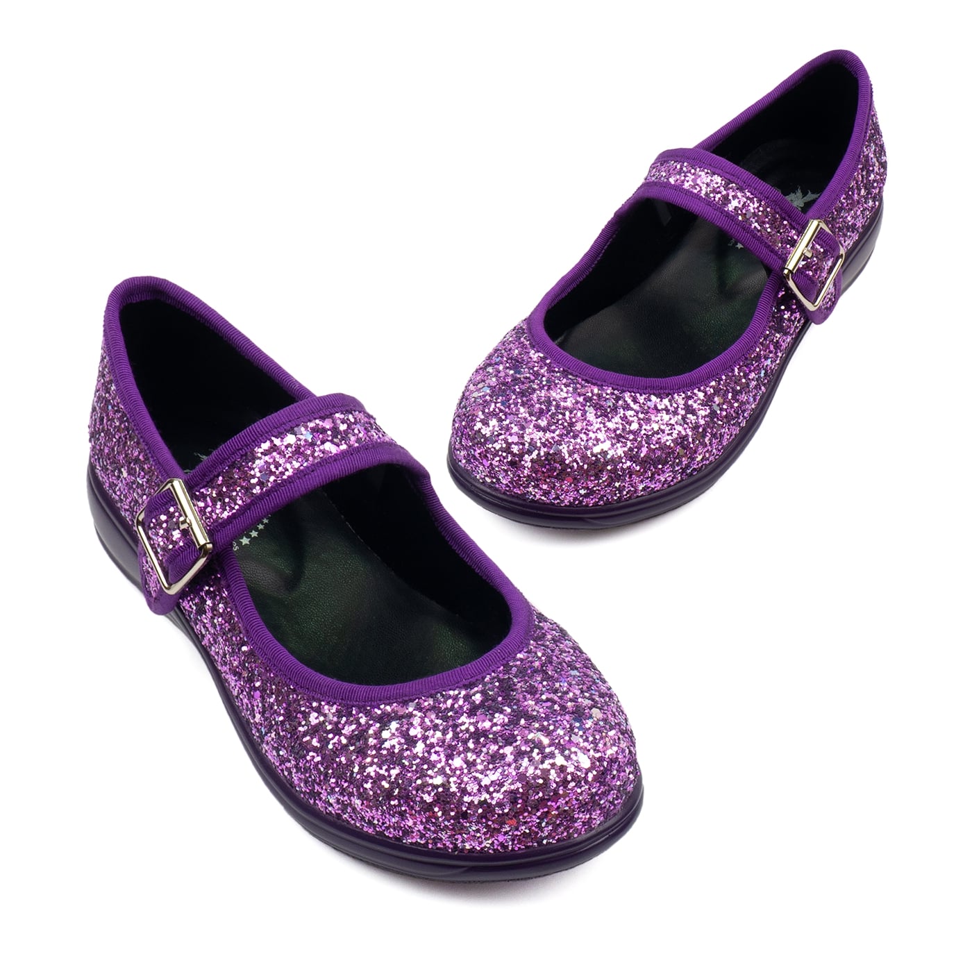 Amethyst Mary Janes by RainbowsAndFairies.com (Purple Glitter - Sparkle - Shoes - Buckle Up - Lilac) - SKU: FW_MARYJ_AMTHS_ORG - Pic 01