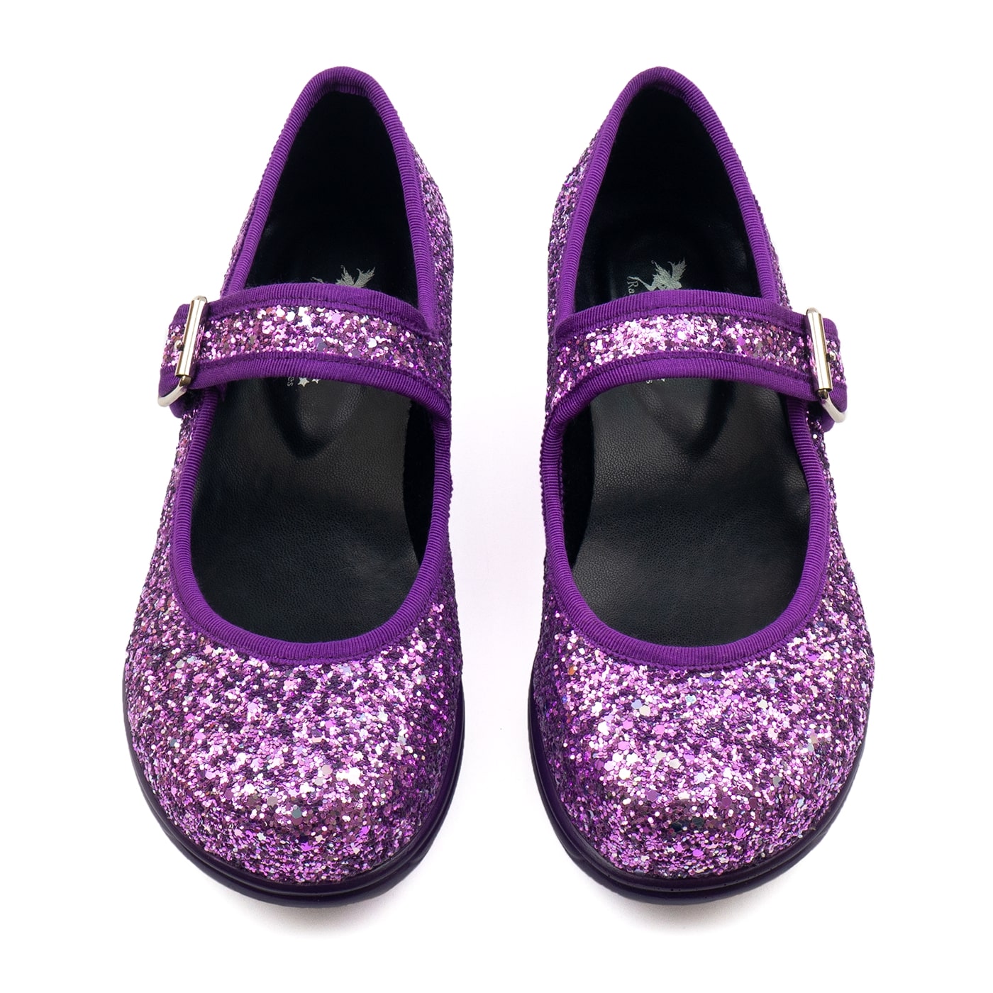Amethyst Mary Janes by RainbowsAndFairies.com (Purple Glitter - Sparkle - Shoes - Buckle Up - Lilac) - SKU: FW_MARYJ_AMTHS_ORG - Pic 02