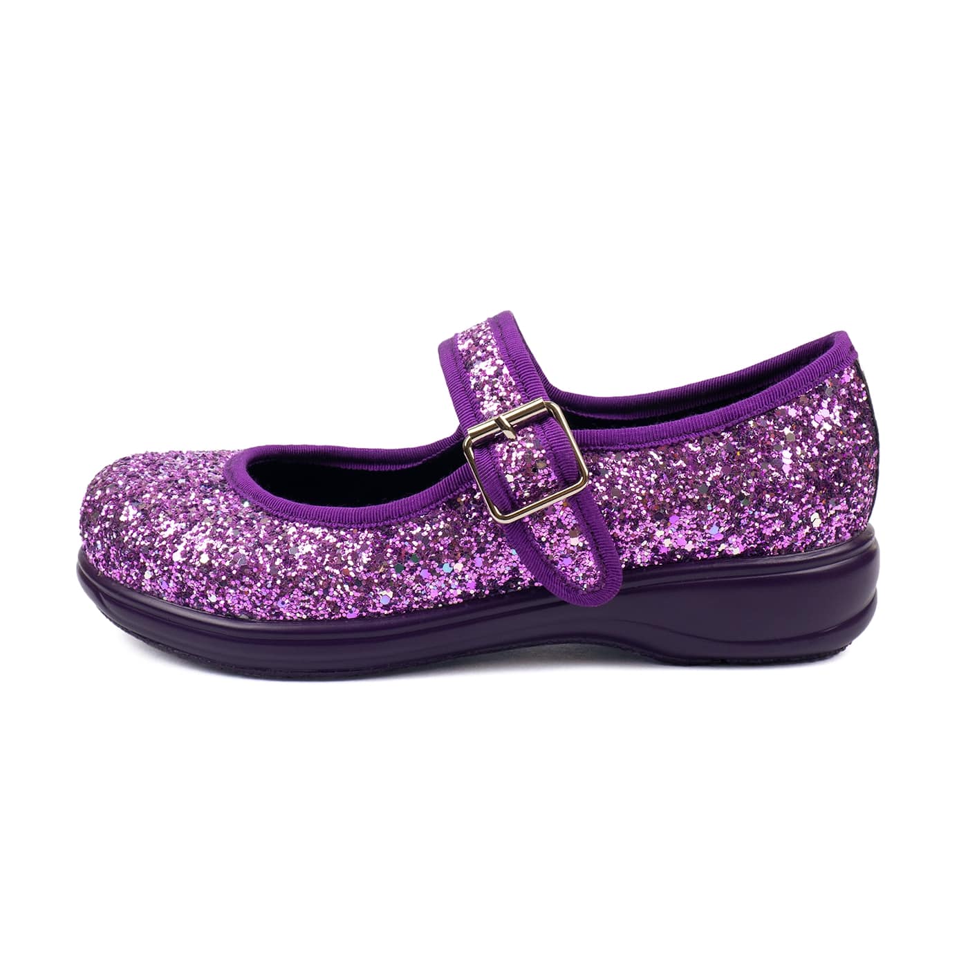 Amethyst Mary Janes by RainbowsAndFairies.com (Purple Glitter - Sparkle - Shoes - Buckle Up - Lilac) - SKU: FW_MARYJ_AMTHS_ORG - Pic 03