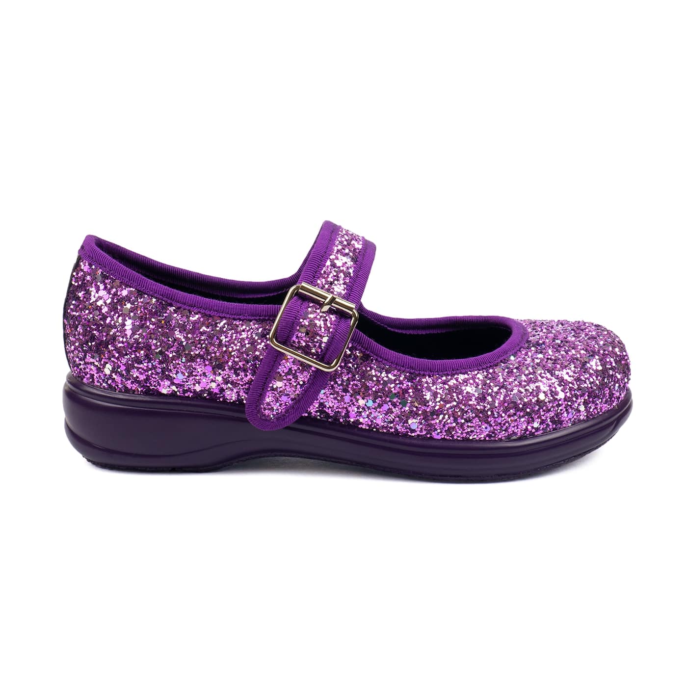 Amethyst Mary Janes by RainbowsAndFairies.com (Purple Glitter - Sparkle - Shoes - Buckle Up - Lilac) - SKU: FW_MARYJ_AMTHS_ORG - Pic 04