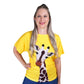 Andy Batwing Top by RainbowsAndFairies.com.au (Giraffe - Zoo - Animal Print - Bright Yellow - Vintage Inspired - Kitsch - Knit Top - Mod Retro) - SKU: CL_BATOP_ANDYG_ORG - Pic-03