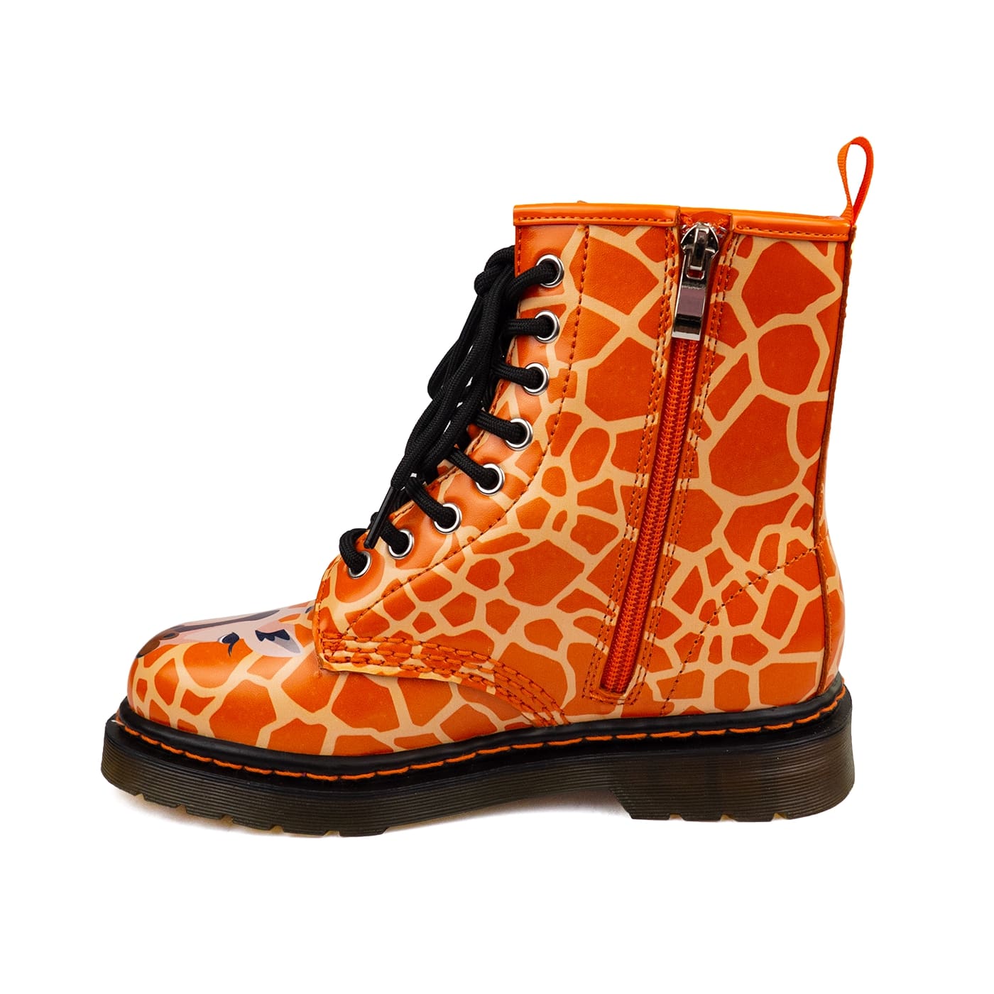 Andy Wonder Boots by RainbowsAndFairies.com.au (Giraffe - Animal Print - Metallic - Glitter - Combat Boots - Side Zip Boot - Sparkle - Jungle) - SKU: FW_WONDR_ANDYG_ORG - Pic-04