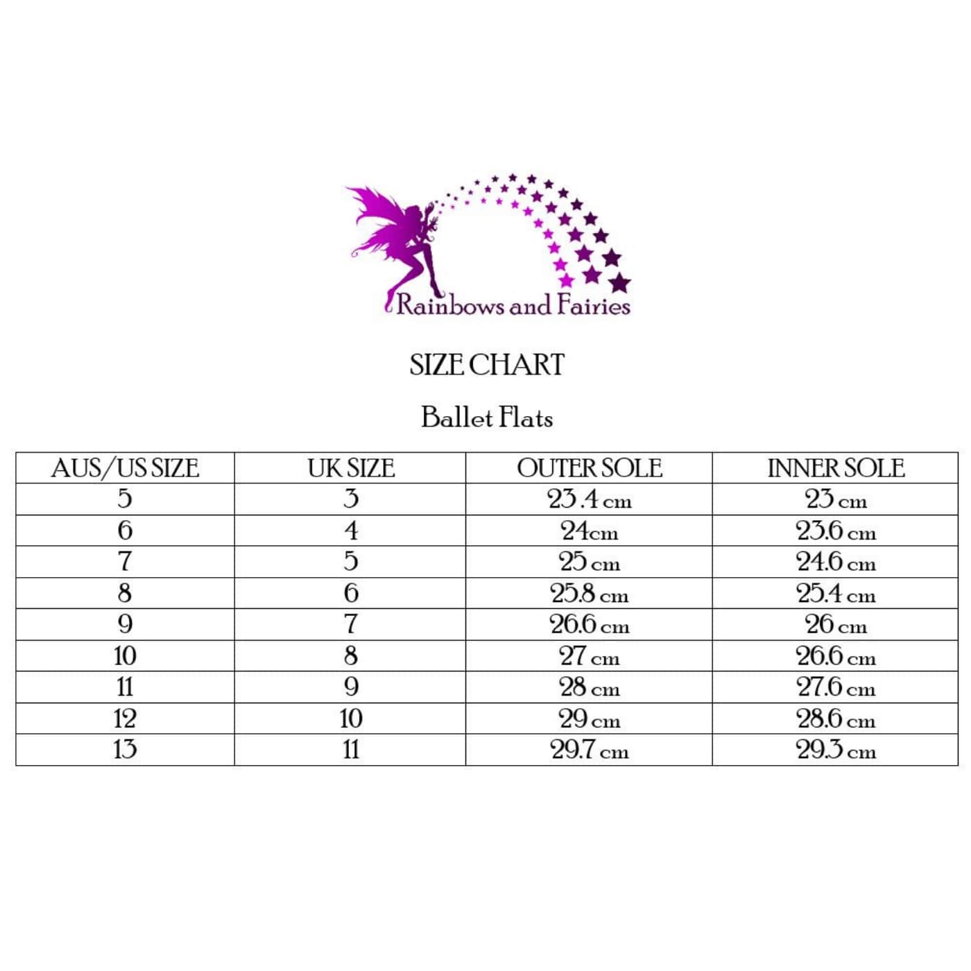 Ballet-Flats-Size Chart-RainbowsAndFairies.com.au-FW_CHART_BFLAT_ORG-01