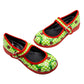 Berry Picnic Mary Janes by RainbowsAndFairies.com.au (Strawberries - Green Gingham - Strawberry Shortcake - Buckle Up Shoes - Mismatched Shoes) - SKU: FW_MARYJ_BPCNC_ORG - Pic-01