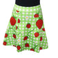 Berry Picnic Short Skirt by RainbowsAndFairies.com.au (Strawberry Shortcake - Green - Skirt With Pockets - Aline Skirt - Vintage Inspired - Kitsch) - SKU: CL_SHORT_BERRY_ORG - Pic-01