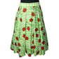 Berry Picnic Swishy Skirt by RainbowsAndFairies.com.au (Strawberry Shortcake - Green - Skirt With Pockets - Circle Skirt - Vintage Inspired - Mod) - SKU: CL_SWISH_BERRY_ORG - Pic-02