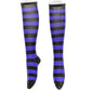 Black & Purple Stripe Knee High Socks by RainbowsAndFairies.com.au (Stripe Long Socks - Rainbow - Stockings - Colourful Socks - Vintage Inspired) - SKU: FW_SOCKS_STRIPE_B&P - Pic-01