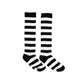 Black & White Stripe Knee High Socks by RainbowsAndFairies.com.au (Stripe Long Socks - Rainbow - Stockings - Colourful Socks - Vintage Inspired) - SKU: FW_SOCKS_STRIPE_B&W - Pic-02