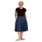 Blue Denim Swishy Skirt by RainbowsAndFairies.com.au (Denim Look - Jeggings - Rockabilly - Kitsch - Circle Skirt With Pockets - Mod Retro - Jean Skirt) - SKU: CL_SWISH_DENIM_BLU - Pic-07