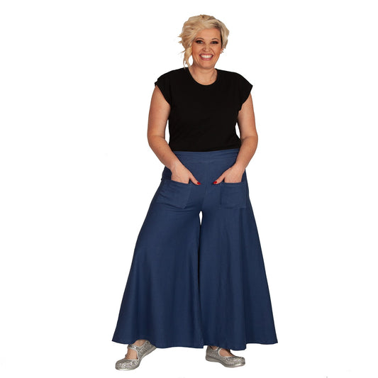Blue Denim Wide Leg Pants by RainbowsAndFairies.com.au (Denim Jeans - Jeggings - Pants With Pockets - Pallazo Pants - Flares - Bell Bottoms) - SKU: CL_WIDEL_DENIM_BLU - Pic-04