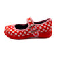 Blush Mary Janes by RainbowsAndFairies.com (Red Polka - Pink Polka - Minnie Mouse - Mismatched Shoes - Buckle Up Shoes - Cute Shoes) - SKU: FW_MARYJ_BLUSH_ORG - Pic 03