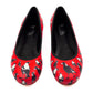 Charm Ballet Flats by RainbowsAndFairies.com (Magpies - Red - Black& White - Slip Ons - Mismatched Shoes) - SKU: FW_BALET_CHARM_ORG - Pic 02