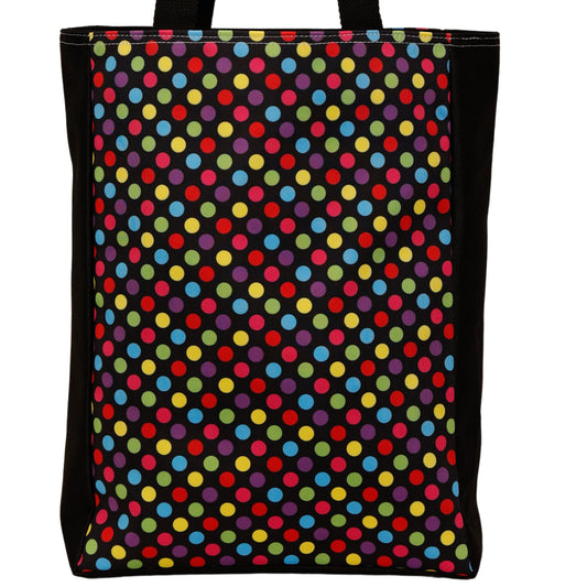 Confetti Tote Bag by RainbowsAndFairies.com (Rainbow - Polka Dots - Stripes - Handbag - Shoulder Bag - Carry All - Vintage Inspired - Kitsch) - SKU: BG_TOTES_CONFT_ORG - Pic 02