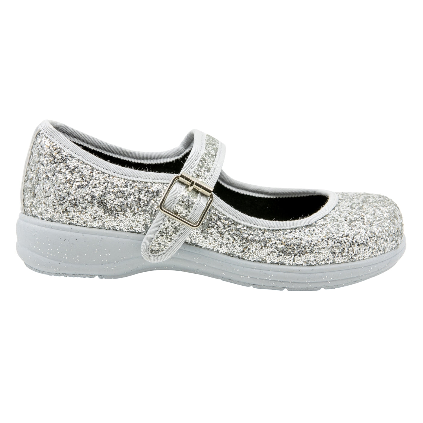 Disco Mary Janes by RainbowsAndFairies.com.au (Silver Glitter - Disco Ball - Sparkle Shoes - Buckle Shoes - Mismatched Shoes - Cute & Comfy) - SKU: FW_MARYJ_DISCO_ORG - Pic-04