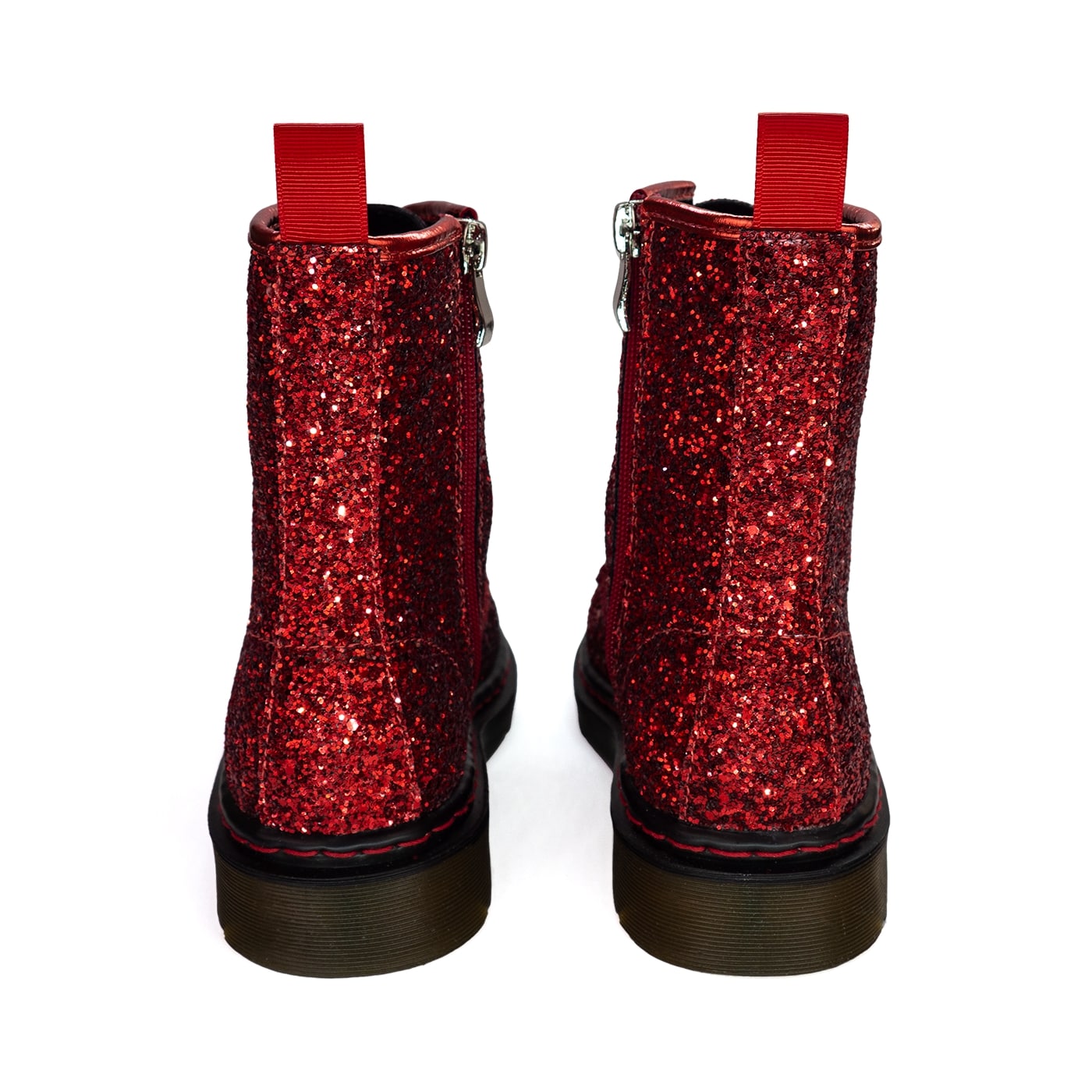 Dorothy Wonder Boots by RainbowsAndFairies.com.au (Red Glitter - Wizard Of Oz - Metallic - Glitter Boots - Combat Boots - Side Zip Boot - Sparkle) - SKU: FW_WONDR_DRTHY_ORG - Pic-05