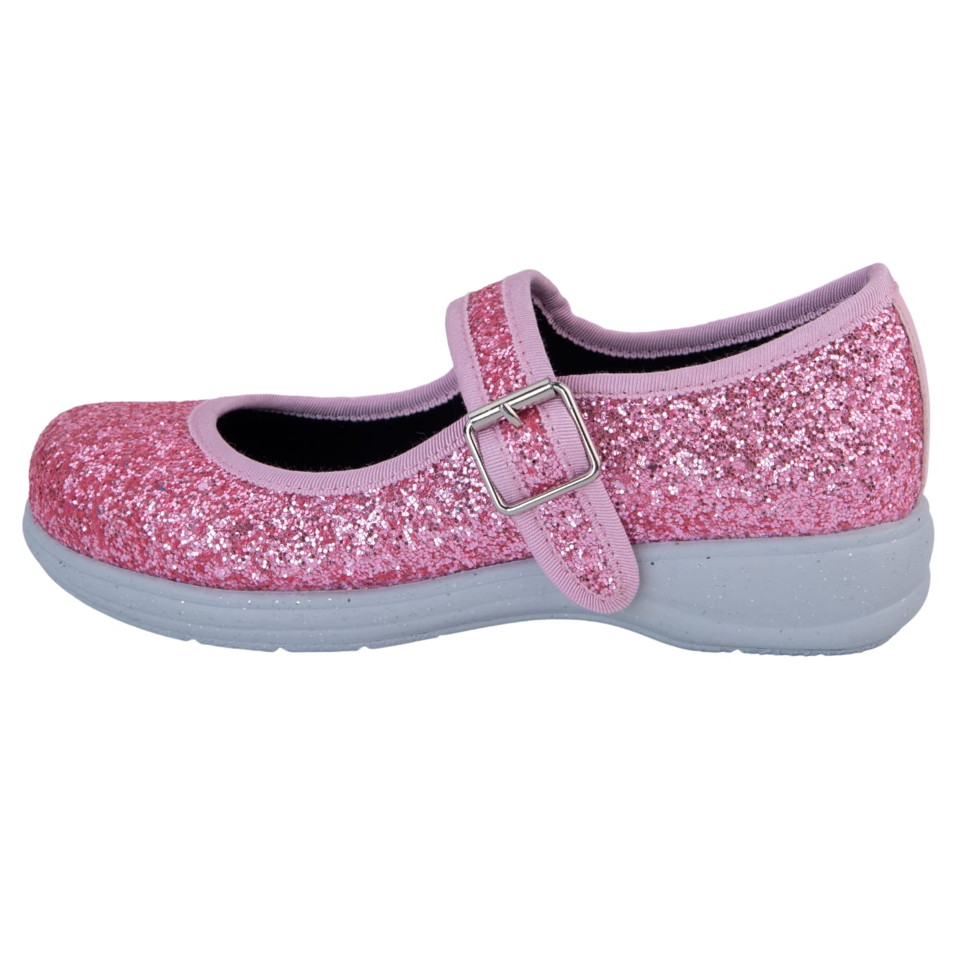 Fairy Floss Mary Janes by RainbowsAndFairies.com.au (Pink Glitter - Glitter Soles - Mismatched Shoes - Glitter Shoes - Sparkle) - SKU: FW_MARYJ_FRYFL_ORG - Pic-03