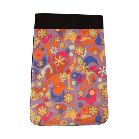 Flower Power Cover Only by RainbowsAndFairies.com.au (Floral - Psychedelic - Woodstock - Satchel Bag - Interchangeable Cover - Handbag) - SKU: BG_COVER_FLOPO_ORG - Pic-01