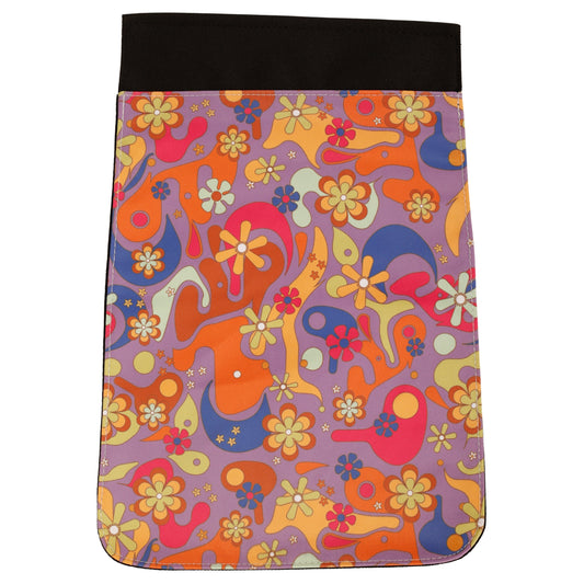 Flower Power Cover Only by RainbowsAndFairies.com.au (Floral - Psychedelic - Woodstock - Satchel Bag - Interchangeable Cover - Handbag) - SKU: BG_COVER_FLOPO_ORG - Pic-02
