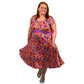 Flower Power Tea Dress by RainbowsAndFairies.com.au (Floral Print - Woodstock - Psychedelic - Dress With Pockets - Retro - Circle Skirt - Rockabilly) - SKU: CL_TEADR_FLOPO_ORG - Pic-02
