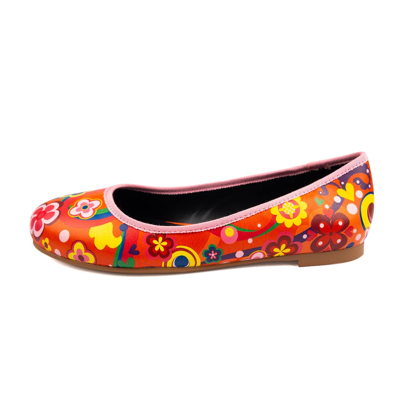 Groovy Remix Ballet Flats by RainbowsAndFairies.com (Woodstock - Flower Power - Psychedelic Hippy - Mismatched Shoes - Quirky Shoes - Slip Ones - Comfy Flats - Cute Shoes) - SKU: FW_BALET_GROOV_REM - Pic 03