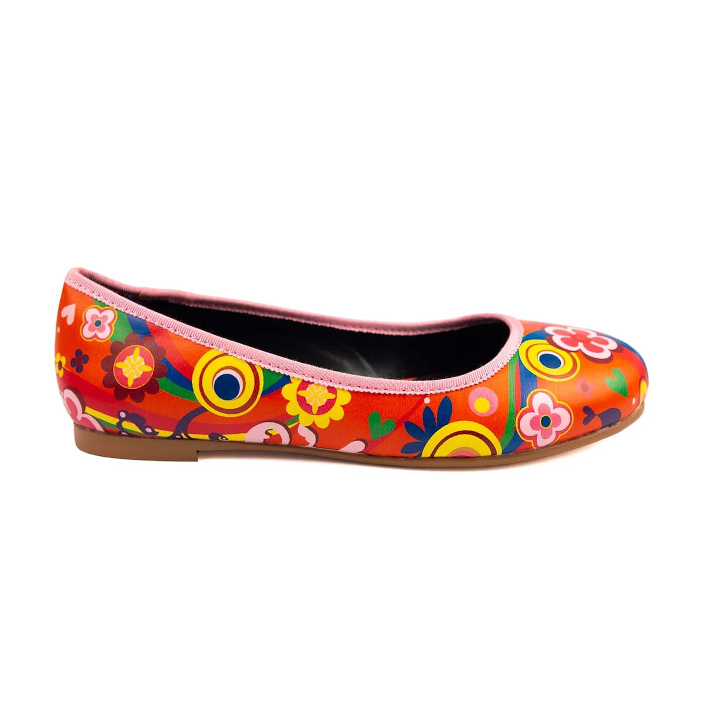 Groovy Remix Ballet Flats by RainbowsAndFairies.com (Woodstock - Flower Power - Psychedelic Hippy - Mismatched Shoes - Quirky Shoes - Slip Ones - Comfy Flats - Cute Shoes) - SKU: FW_BALET_GROOV_REM - Pic 04