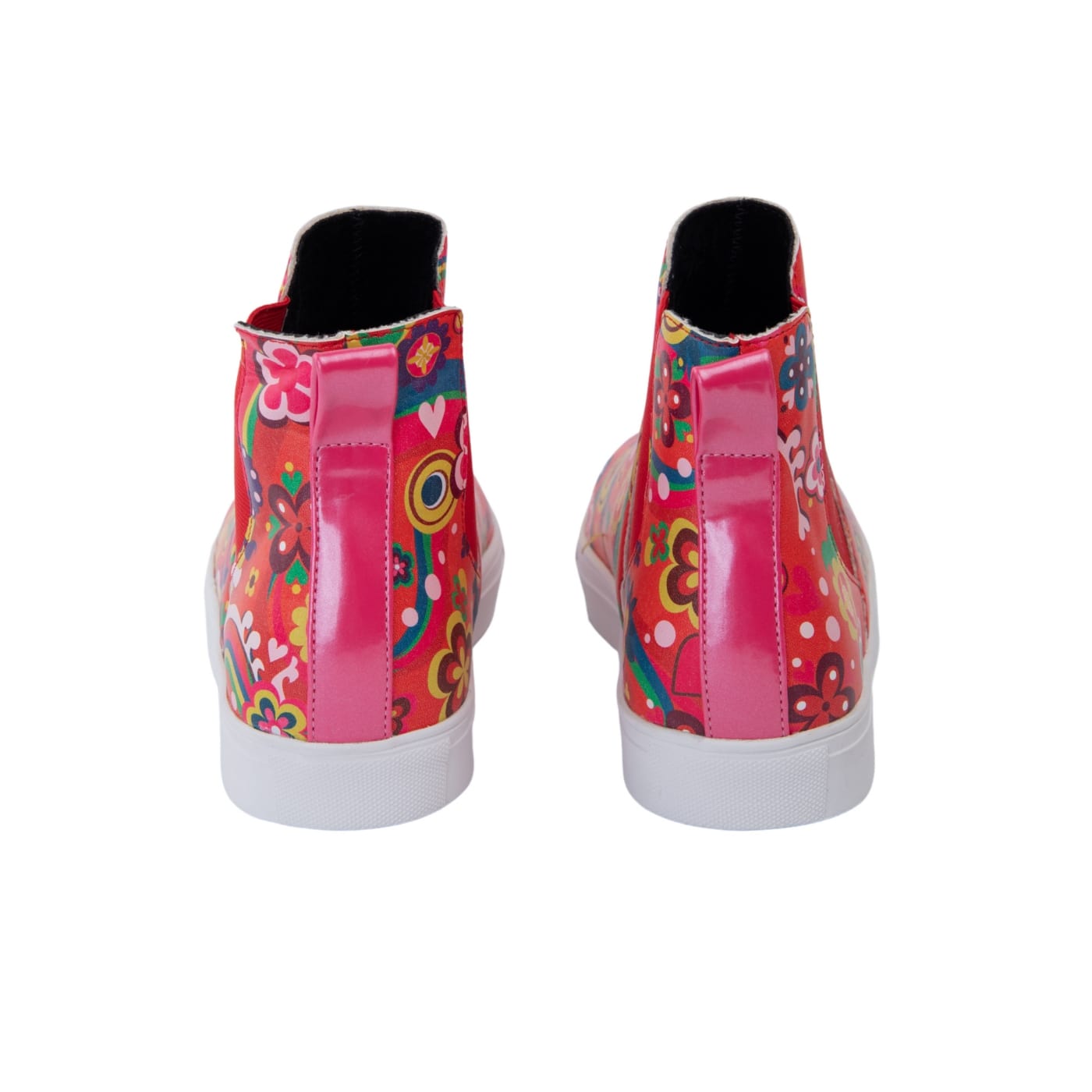 Groovy Remix Hi Tops by RainbowsAndFairies.com.au (Psychedelic - Chelsea Boots - Woodstock - Hippy - Vibrant - Mismatched Shoes - Elastic Side Boots) - SKU: FW_HITOP_GROOV_REM - Pic-06