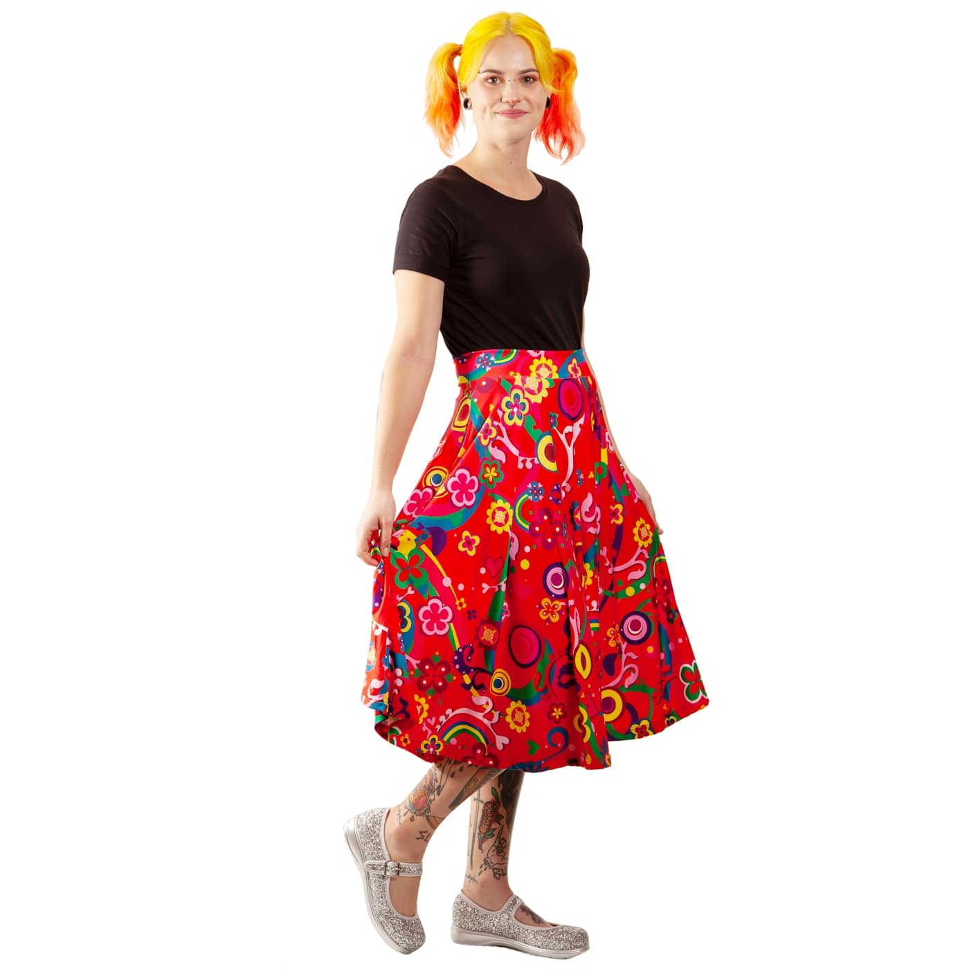 Groovy Remix Swishy Skirt by RainbowsAndFairies.com.au (Woodstock - Psychedelic - Hippy - Circle Skirt With Pockets - Mod Retro) - SKU: CL_SWISH_GROOV_REM - Pic-06