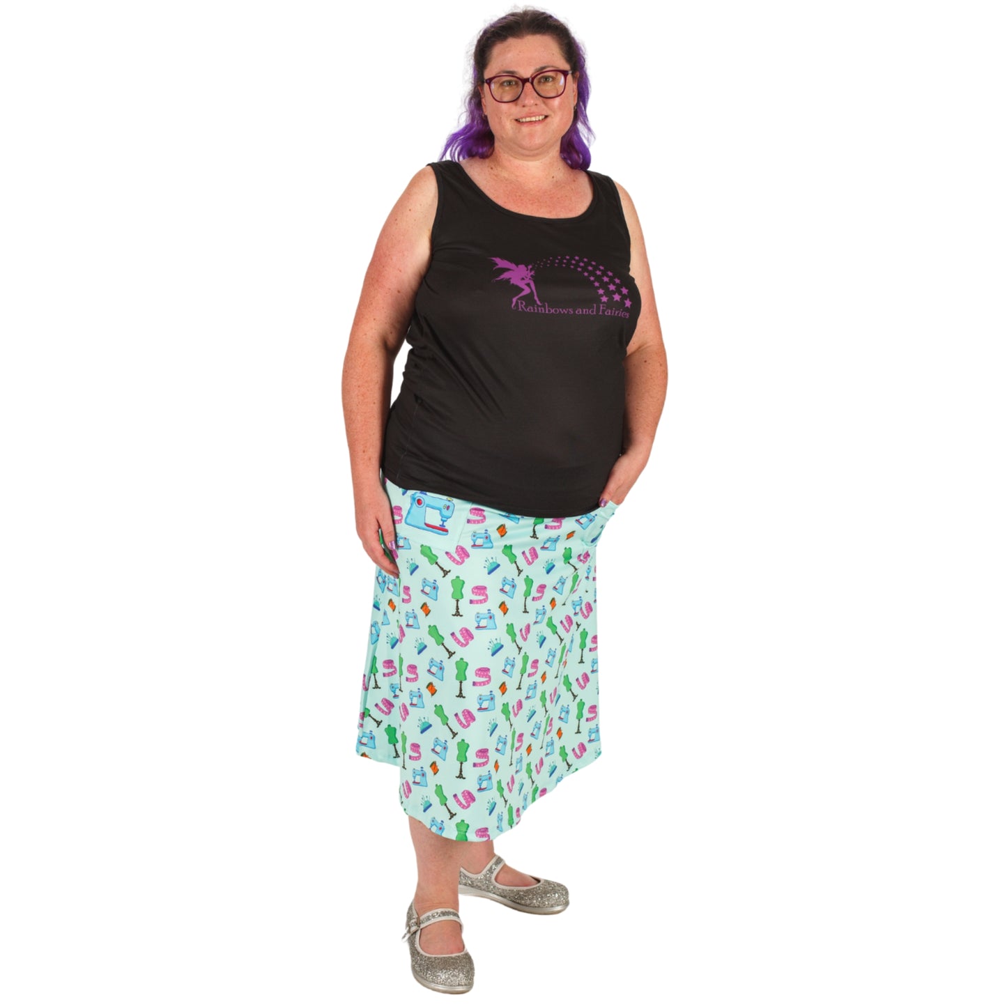 Haberdashery Original Skirt by RainbowsAndFairies.com.au (Sewing - Dress Making - Skirt With Pockets - Kitsch) - SKU: CL_OSKRT_HABER_ORG - Pic-04