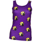 Haunted House Singlet Top by RainbowsAndFairies.com.au (Addams Family - Munsters - Haunted - Vintage Inspired - Kitsch - Bats - Tank Top - Purple) - SKU: CL_SGLET_HAUNT_ORG - Pic-01